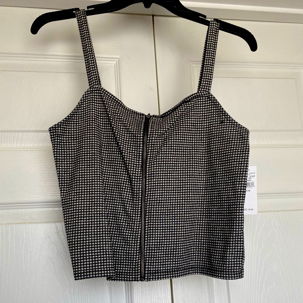 American Eagle Gingham Pattern Top
